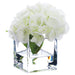 5.5" Hydrangea Silk Flower Arrangement -White (pack of 4) - LFH355-WH