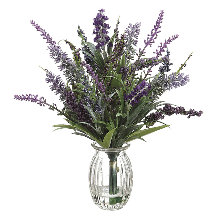 11" Lavender Silk Flower Arrangement -Purple/Lavender (pack of 12) - LFL341-PU/LV