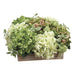 11" Hydrangea & Snowball Silk Flower Arrangement -Green/Cream - LFR369-GR/CR