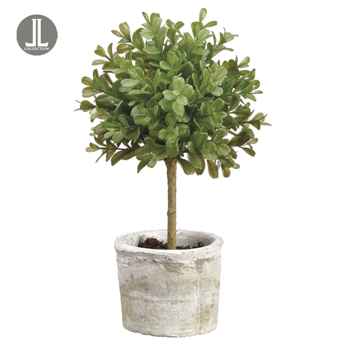 12" Boxwood Ball-Shaped Artificial Topiary Plant w/Clay Pot -Green (pack of 8) - LPB008-GR