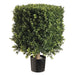 1'9" Boxwood Square-Shaped Artificial Topiary w/Pot Indoor/Outdoor (pack of 2) - LPB221-GR/TT