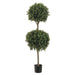 4' Boxwood Double Ball-Shaped Artificial Topiary Tree w/Pot Indoor/Outdoor - LPB234-GR/TT