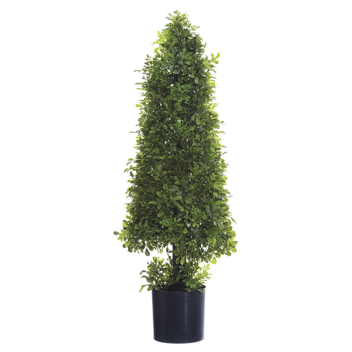 2'5" Boxwood Cone-Shaped Artificial Topiary Tree w/Pot Indoor/Outdoor -Green - LPB317-GR
