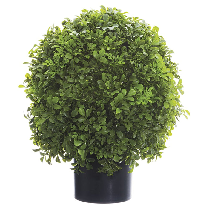1'4" Boxwood Ball-Shaped Artificial Topiary Tree w/Pot Indoor/Outdoor -Green - LPB323-GR