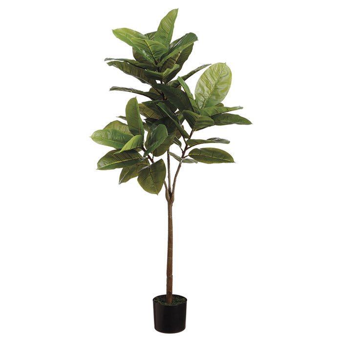 4'6" Rubber Leaf Silk Tree w/Pot -Green (pack of 4) - LPW140-GR