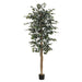 7' Ficus Silk Tree w/Pot -1,260 Leaves -Green (pack of 2) - LTF757-GR