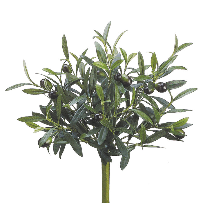 14" Olive w/Berries Herb Silk Plant -Green (pack of 12) - PBO341-GR