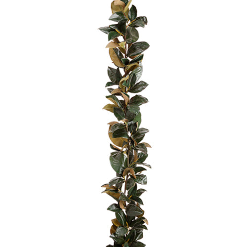6'10" Magnolia Leaf Silk Garland -Green (pack of 2) - PGM012-GR