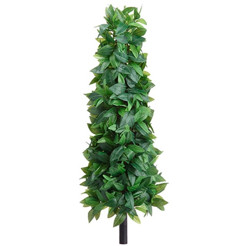 2'4" Laurel Leaf Cone-Shaped Artificial Topiary Stem -Green (pack of 2) - PRL160-GR
