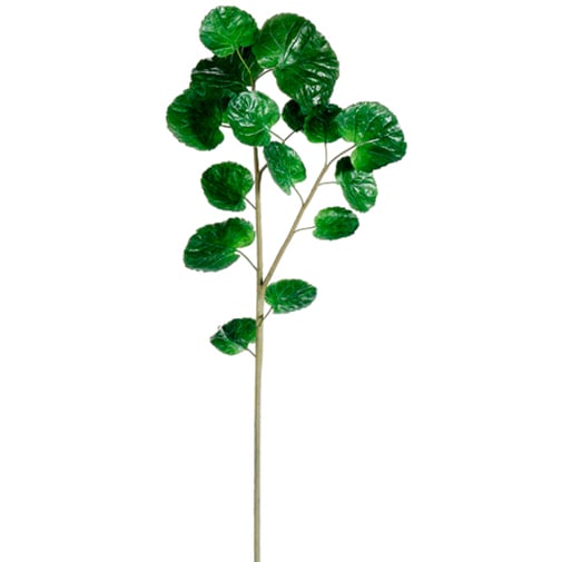 38" Silk Ming Aralia Leaf Stem -Green (pack of 4) - PSL538-GR