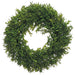 14" Artificial Tea Leaf Hanging Wreath -Green (pack of 4) - PWL718-GR