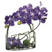 18"Hx14"W Vanda Orchid, Twig & Moss Ball Silk Flower Arrangement -Purple - WF1147-PU