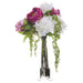 21"Hx13"W Peony & Berry Silk Flower Arrangement -Rubrum/Cream - WF1793-RB/CR