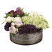 9" Rose, Sedum & Queen Anne's Lace Silk Flower Arrangement -Purple/Mauve - WF1990-PU/MV