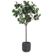 8'5" Fiddle Leaf Fig Silk Tree w/Fiber Clay Planter -Green - WT4919-GR
