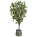 8'6" Eucalyptus Silk Tree w/Tin Planter -Green - WT5041-GR