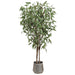 8' Eucalyptus Silk Tree w/Tin Planter -Green - WT5042-GR