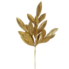 17" Silk Laurel Bay Leaf Stem -Antique Gold (pack of 72) - XAQ110-GO/AT