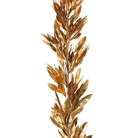 6' Bay Leaf Silk Garland -Gold (pack of 4) - XDZ398-GO