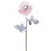 26" Silk Snowed Rose Flower Spray -Pink (pack of 12) - XFS010-SN/PK