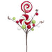 15" Candy & Berry Artificial Stem Pick -Red/Green (pack of 24) - XK2874-RE/GR