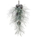 32" Artificial Snowed Mixed Pine w/Pinecone Teardrop Swag -Green/Snow (pack of 2) - YDP259-GR/SN
