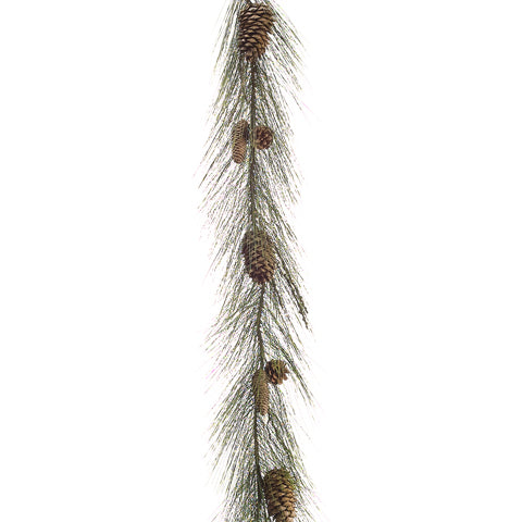 6' Long Needle Pine, Pinecone & Twig Artificial Garland -Green/Brown (pack of 3) - YGX323-GR/BR