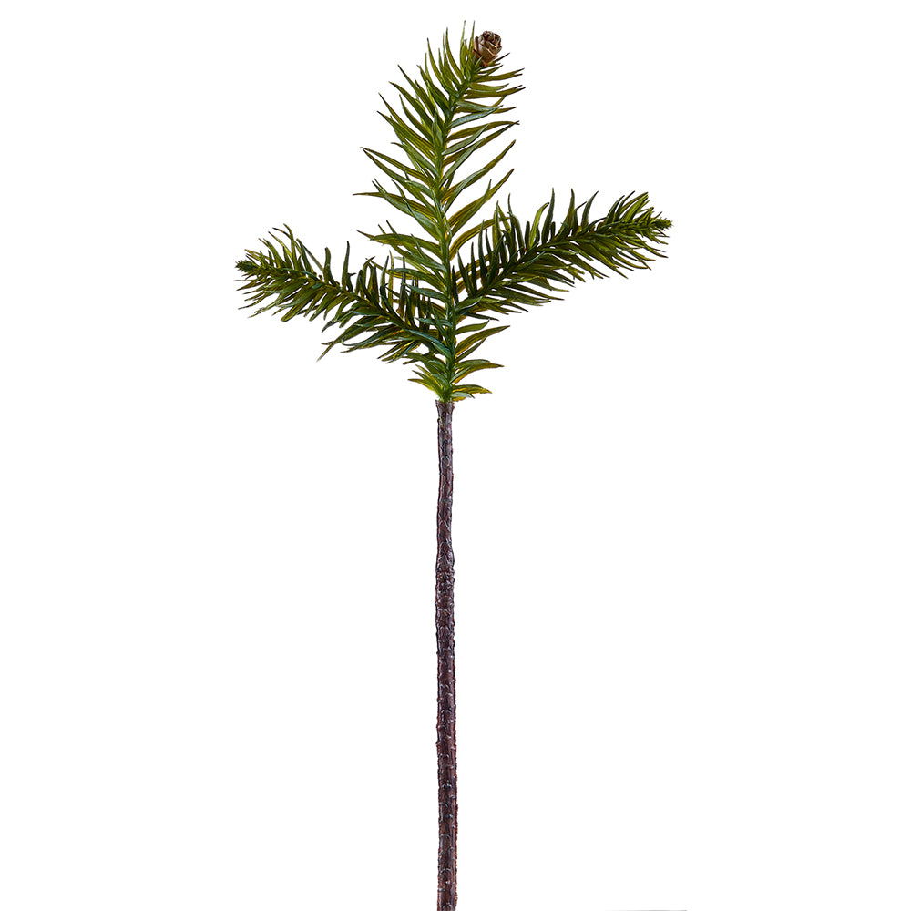 16" Artificial Pine Stem -Green (pack of 12) - YSP422-GR