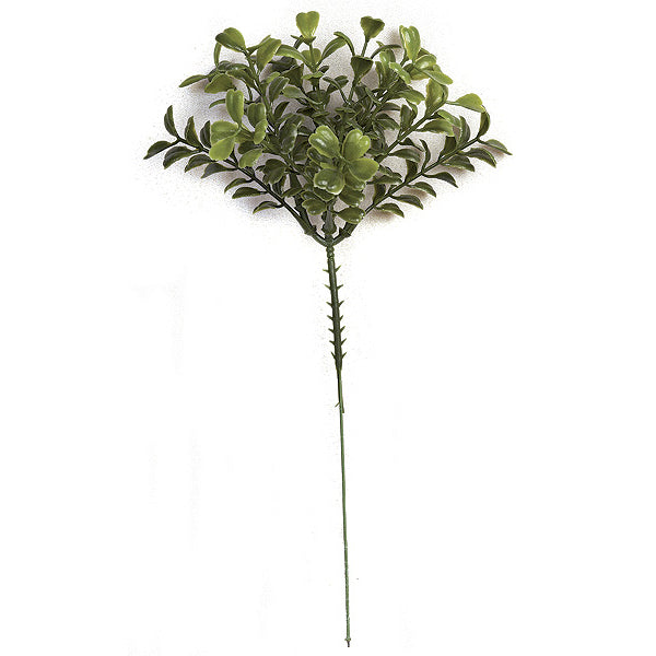 9" UV-Proof Outdoor Artificial Boxwood Stem Pick -2 Tone Green (pack of 48) - A0390