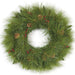 24" Artificial Mixed Pine, Berry & Pinecone Hanging Wreath -Green/Red (pack of 2) - C114450