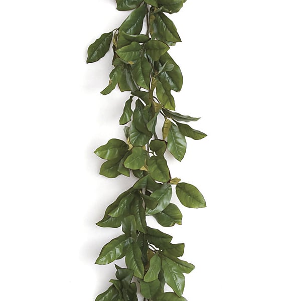 6' Magnolia Silk Garland -Green/Red (pack of 4) - P112615