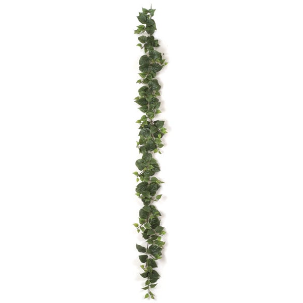 9' Philodendron Silk Garland -Green (pack of 6) - P7353
