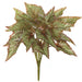 15" Soft Touch Begonia Silk Plant -Green/Brown (pack of 24) - P82260