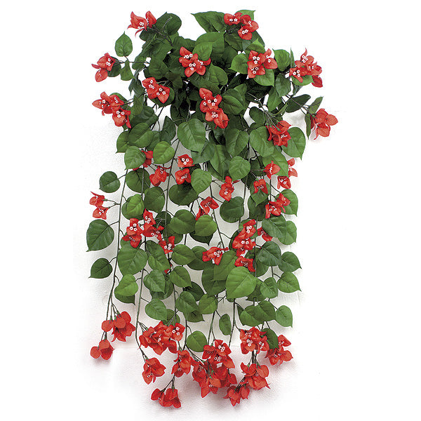 36" IFR Artificial Hanging Bougainvillea Flower Bush -Red (pack of 2) - PR173-R