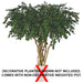 8' CUSTOM MADE IFR Ficus Artificial Tree w/Pot -5,472 Leaves -Green - WR2222
