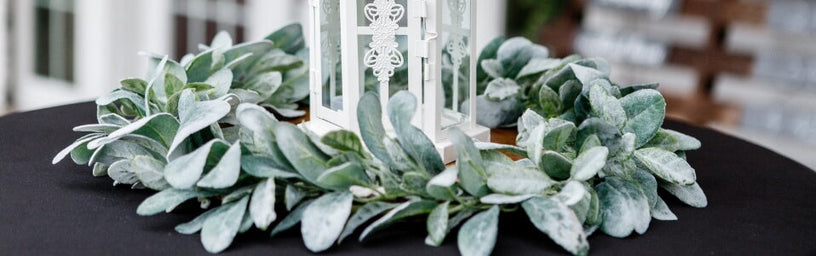 Fire-retardant artificial plants in a commercial space