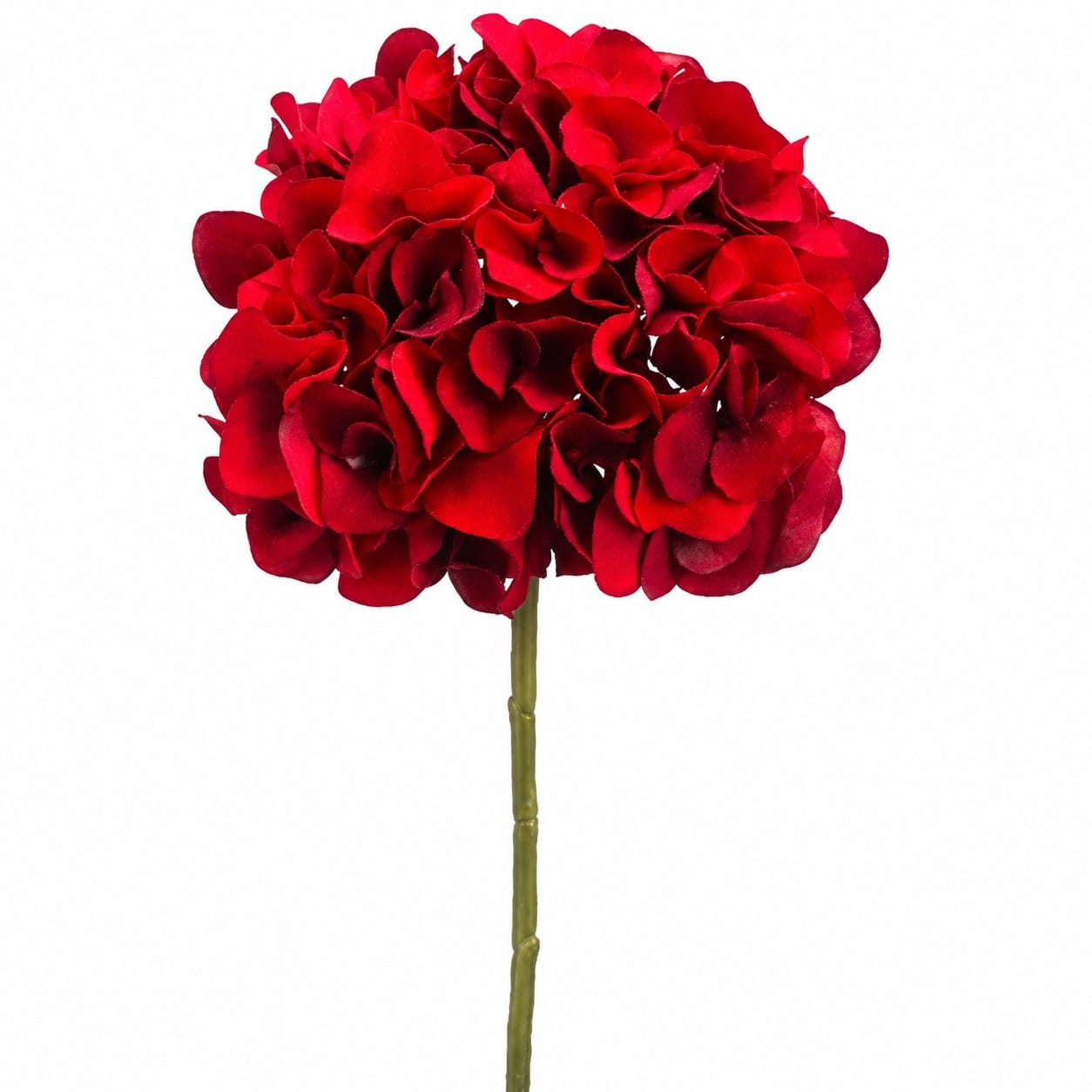 18.5" Artificial Velvet Hydrangea Flower Spray -Red (Pack of 12) - XFV735-RE