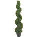 5' Pond Boxwood Spiral Artificial Topiary Tree w/Pot Indoor/Outdoor - LPB715-GR