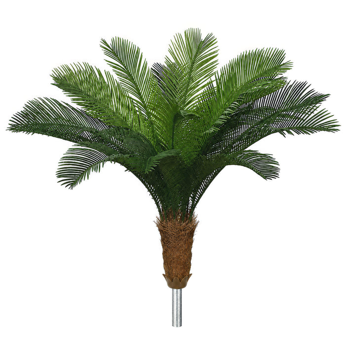 36"Hx44"W Custom-Made Outdoor UV-Proof Artificial Sago Cycas Cluster Palm -18 Fronds -Green - A0018