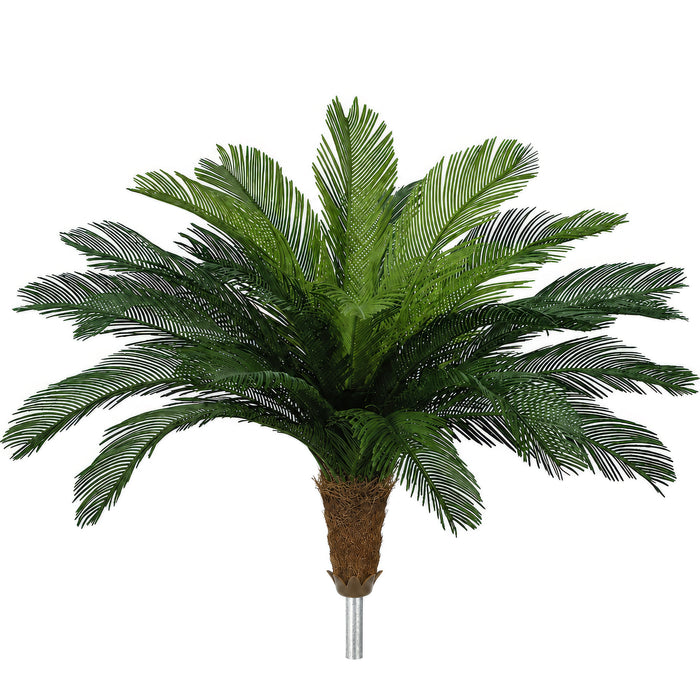 44"Hx68"W Custom-Made Outdoor UV-Proof Artificial Sago Cycas Cluster Palm -24 Fronds -Green - A0080