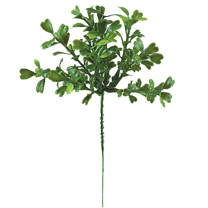 7" Artificial Boxwood Stem Pick -2 Tone Green (pack of 120) - A043