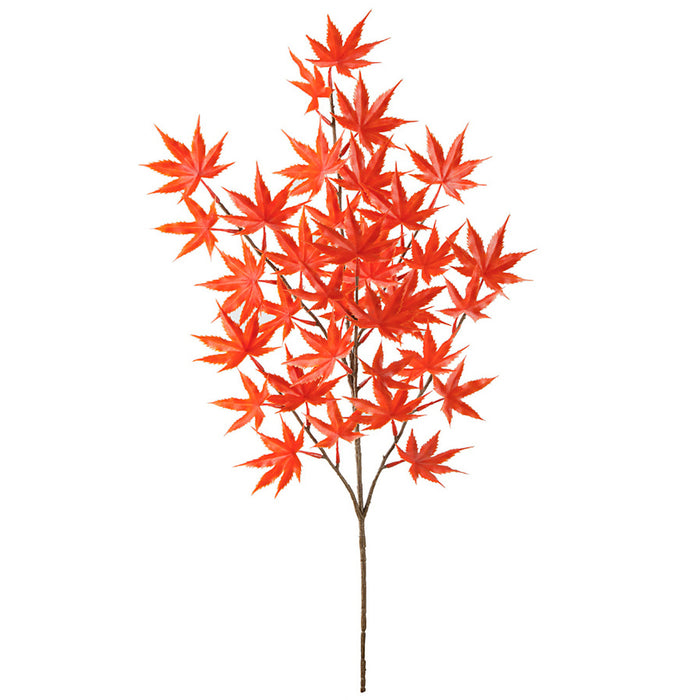 26" UV-Proof Outdoor Artificial Japanese Maple Branch Stem -Autumn Orange (pack of 24) - A100-7OR