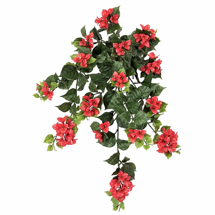 36" Outdoor UV-Proof Artificial Bougainvillea Flower Bush -Wine/Red (Pack of 4) - A-1023