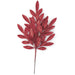 23" Artificial Glittered Laurel Bay Leaf Stem -Red (pack of 24) - A110632