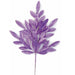 23" Artificial Glittered Laurel Bay Leaf Stem -Purple (pack of 24) - A110636