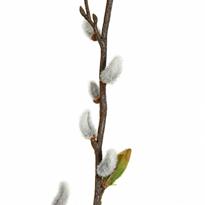 40" Silk Pussy Willow Blossom Flower Stem -White (Pack of 12) - A130230