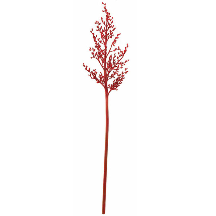 30" Artificial Seeded Bromeliad Flower Stem -Red (pack of 12) - A131750