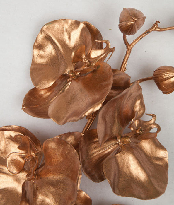 31" Metallic Artificial Butterfly Orchid Flower Stem -Copper (Pack of 6) - A-140350