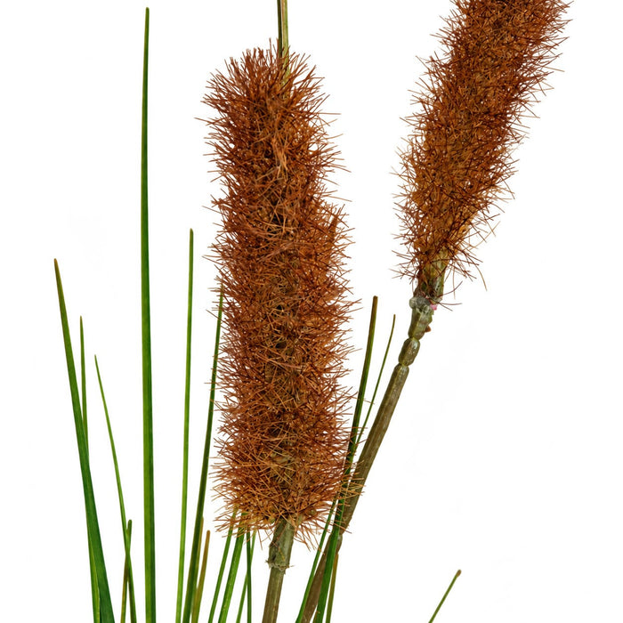 34" IFR PVC Artificial Onion Grass & Foxtail Stem -Dark Brown (Pack of 24) - A14065-0BR