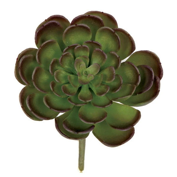 4"HX4"W Artificial Echeveria Stem -Green/Purple (Pack of 12) - A-141610
